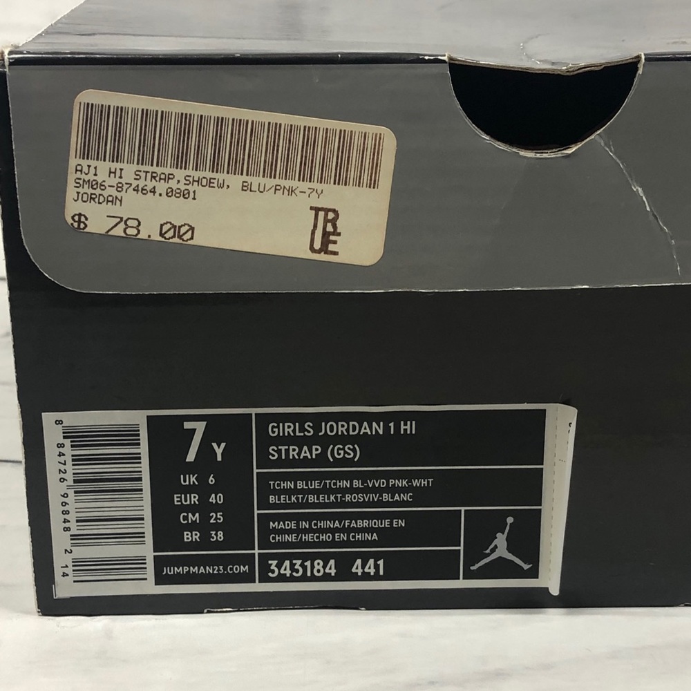 Girls Air Jordan 1 HI Strap (GS) 7Y - Picture 10 of 10